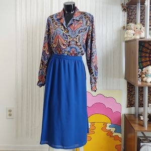 Vintage 80's Blue Skirt